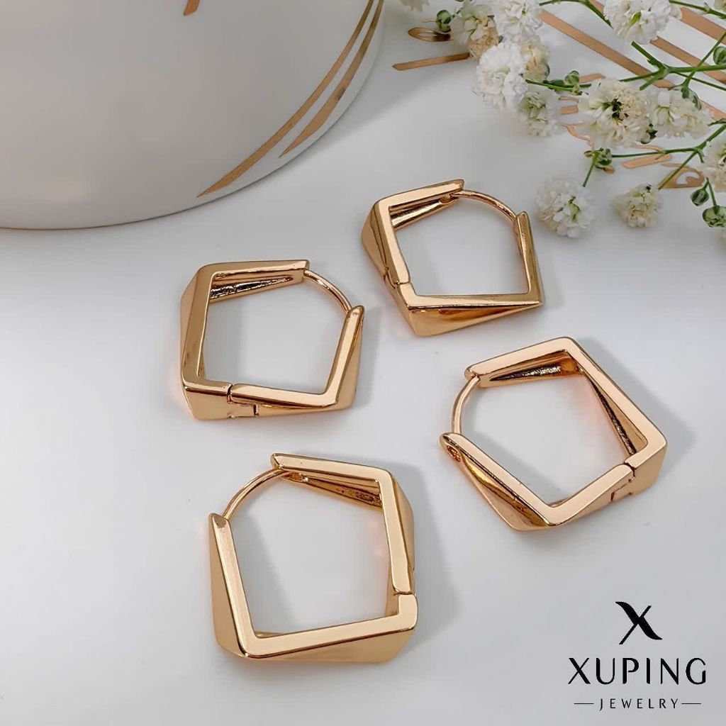 گوشواره چند ضلعی بزرگ ژوپینگ کد 2349 - خرید آنلاین از گالری آداس